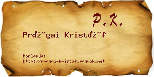 Prágai Kristóf névjegykártya